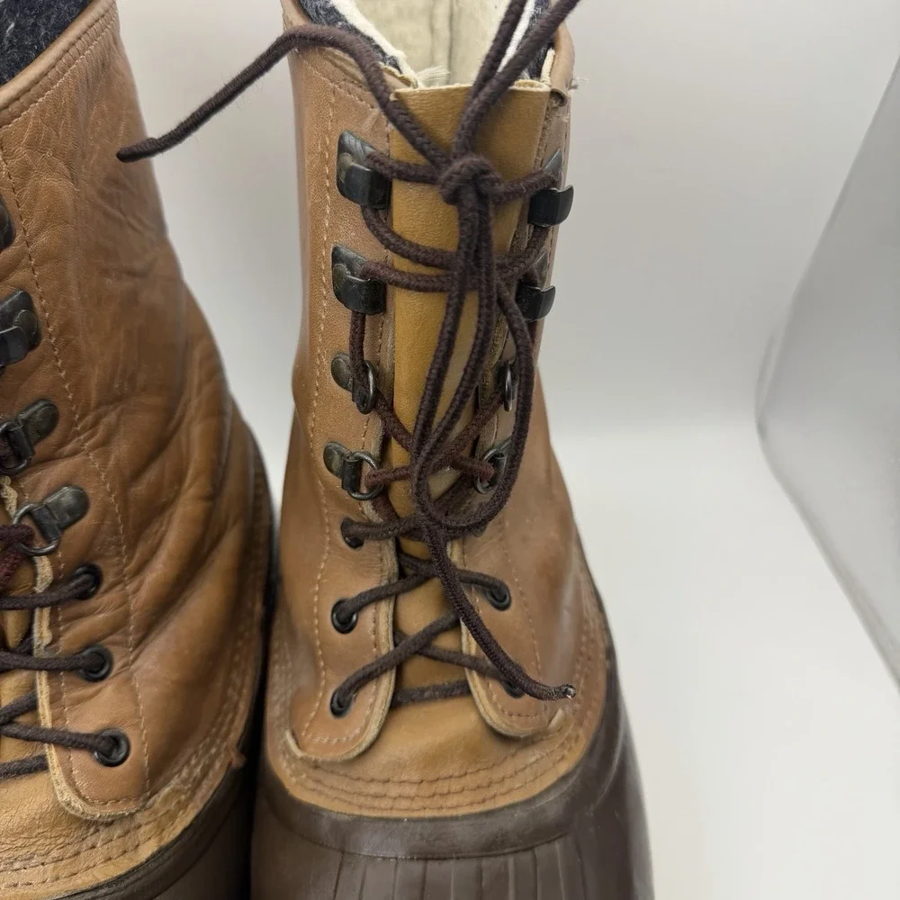 Vintage Kaufman Sorel‎ Premium Leather Snow Boots Size 10 Made in Canada Layer